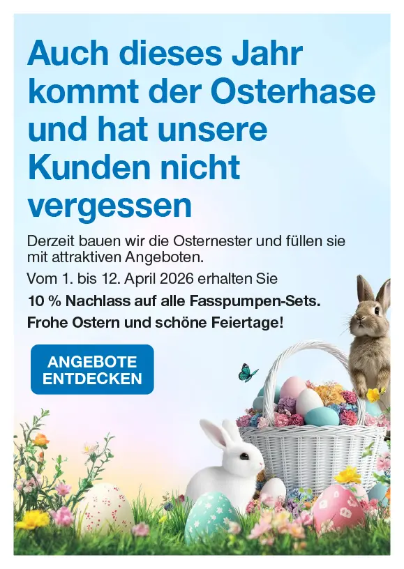 Oster-Angebot - 10 % Nachlass auf Fasspumpen-Sets